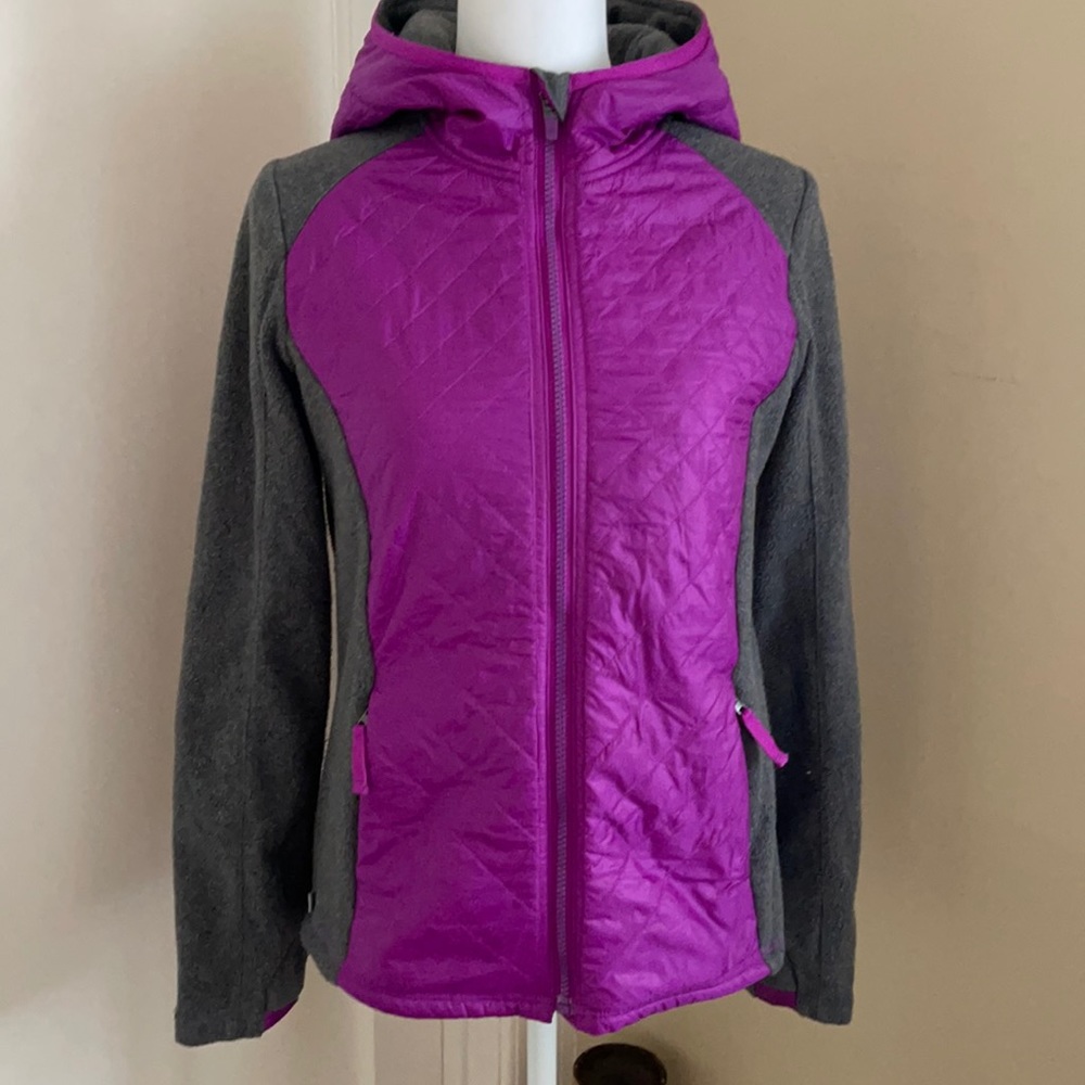 Athleta Girl Age 14 Bundle Me Jacket purple/ gray